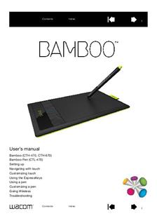 Wacom CTH 470 manual. Camera Instructions.